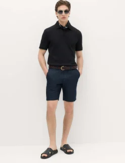 Cotton Rich Textured Knitted Polo Shirt