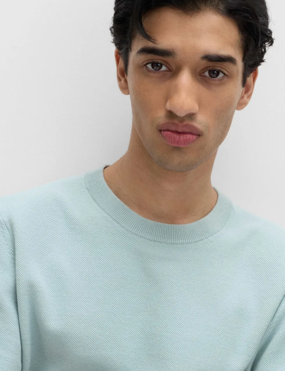 Cotton Rich Textured Knitted T-Shirt