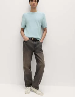 Cotton Rich Textured Knitted T-Shirt