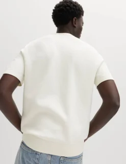 Cotton Rich Textured Knitted T-Shirt
