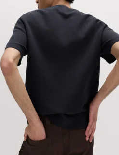 Cotton Rich Textured Knitted T-Shirt