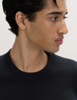 Cotton Rich Textured Knitted T-Shirt