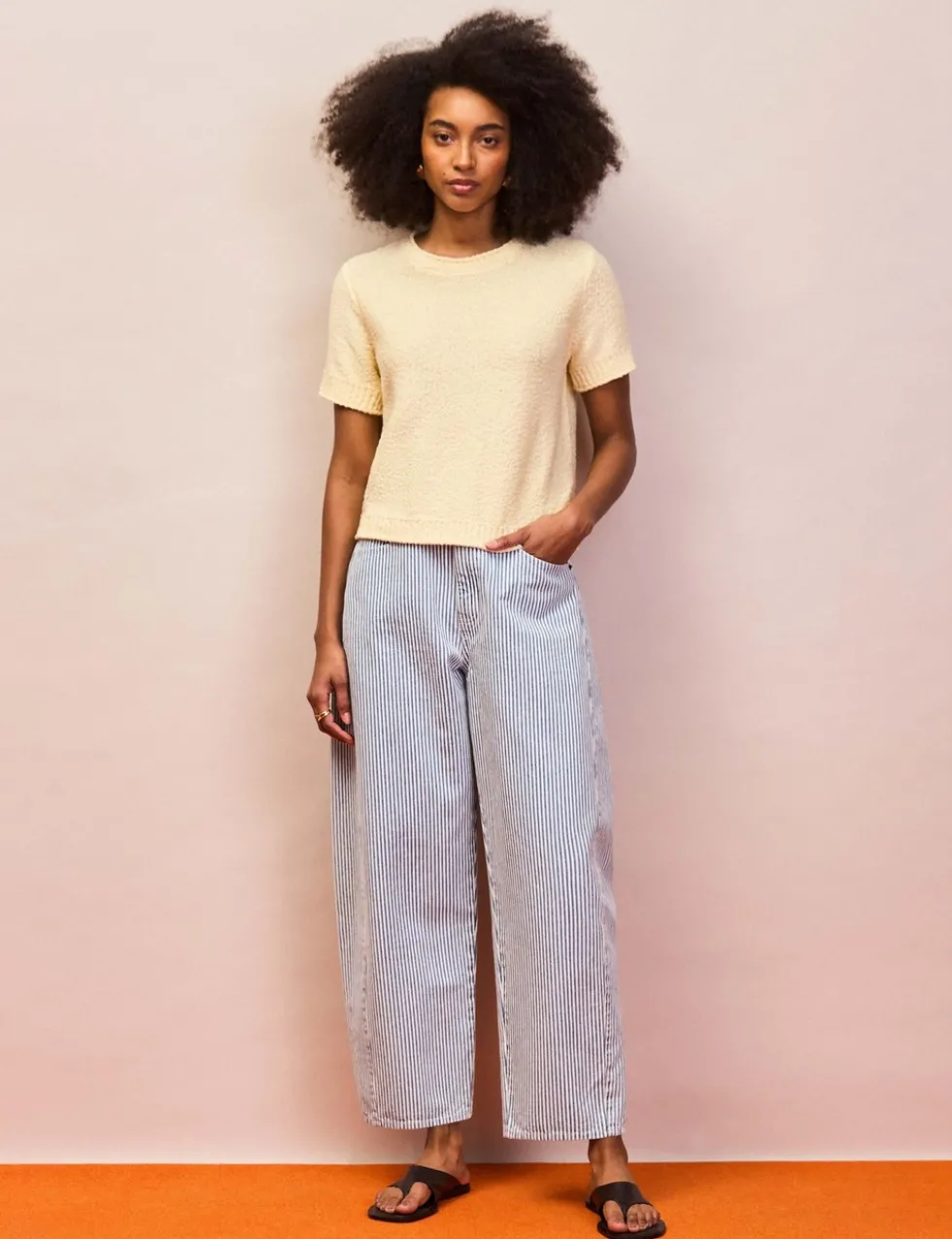 Cotton Rich Textured Knit Top