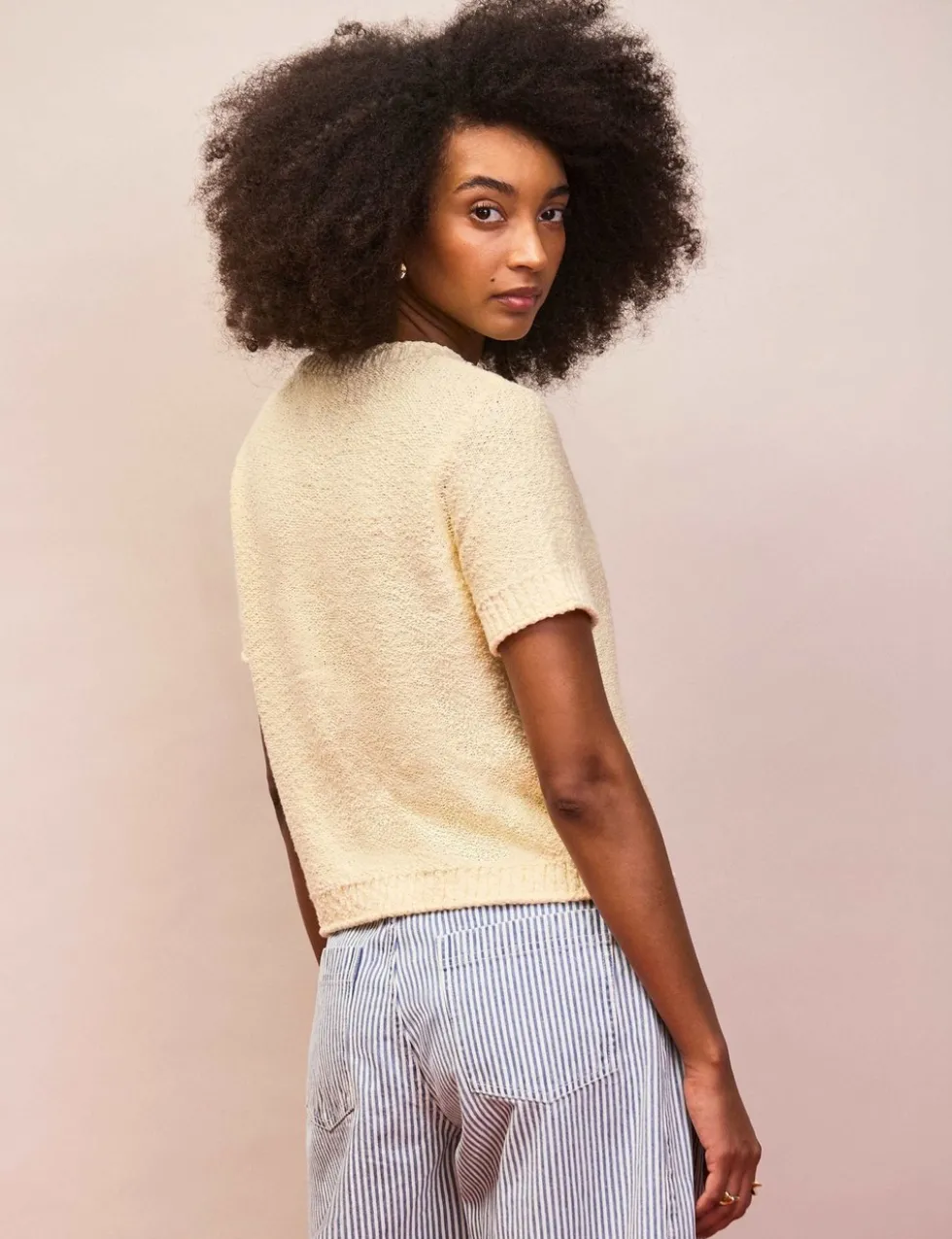 Cotton Rich Textured Knit Top