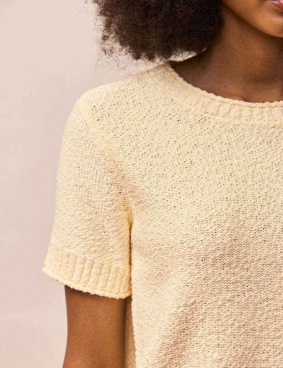 Cotton Rich Textured Knit Top