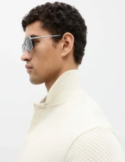 Cotton Rich Textured Knitted Polo Shirt