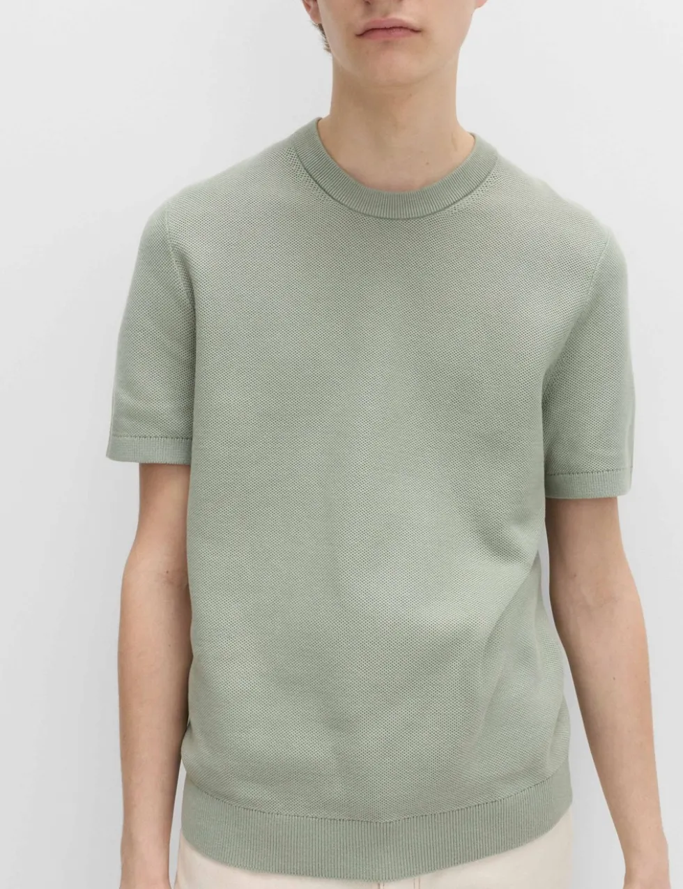 Cotton Rich Textured Knitted T-Shirt
