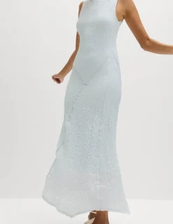 Cotton Rich Textured Midaxi Column Dress