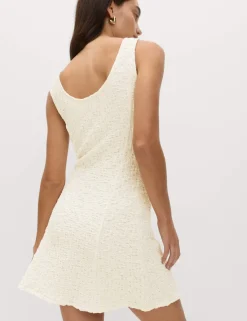 Cotton Rich Textured Mini Column Dress