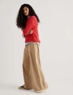 Cotton Rich Textured Relaxed Jumper