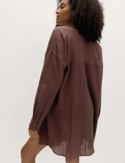 Cotton Rich Textured Shirt with Linen