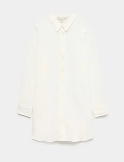 Cotton Rich Textured Shirt with Linen