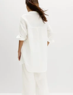Cotton Rich Textured Shirt with Linen