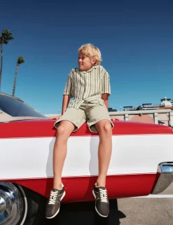 Cotton Rich Textured Striped Shirt (6-16 Yrs)
