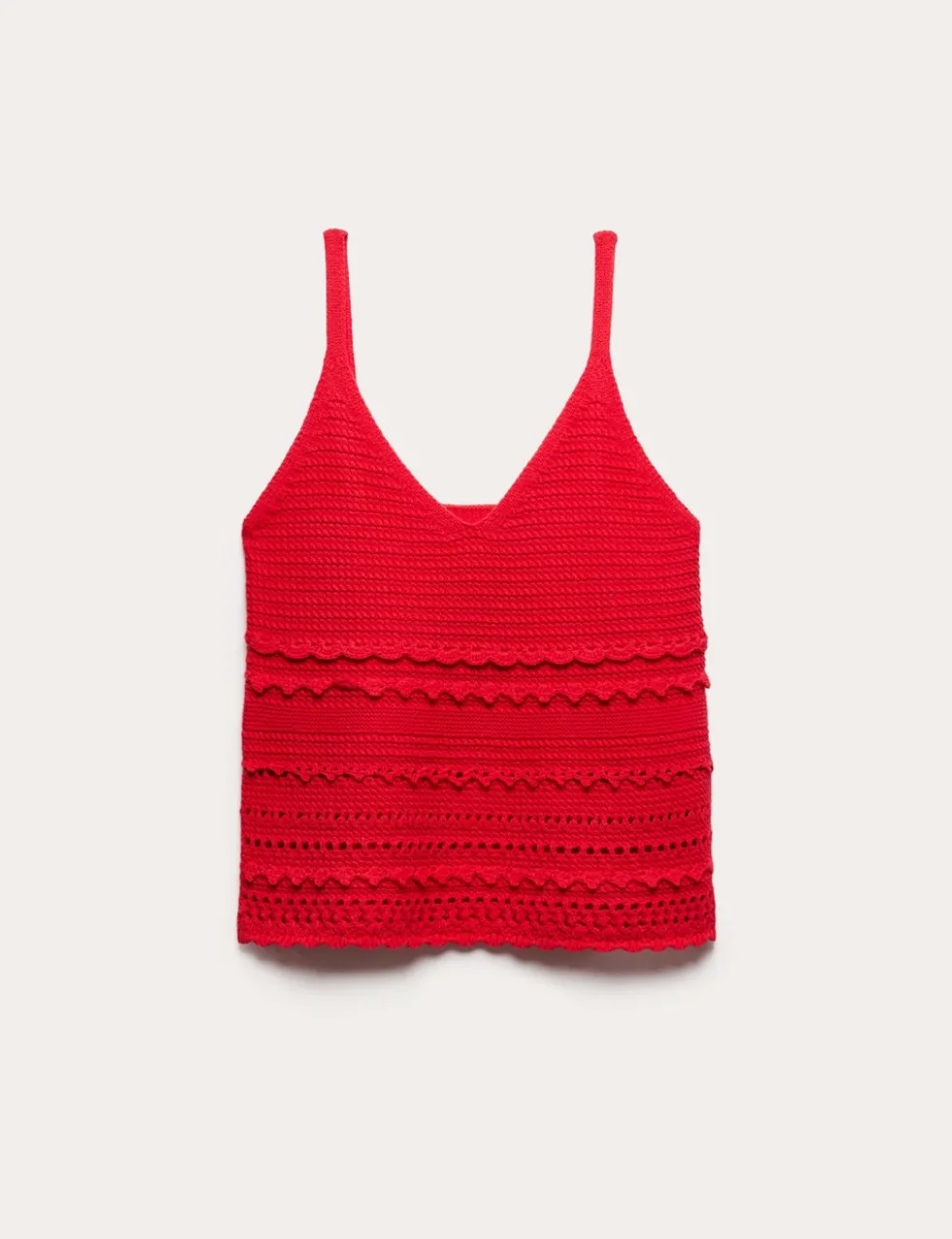 Cotton Rich Textured V-Neck Knitted Vest