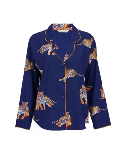 Cotton Rich Tiger Print Pyjama Top