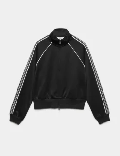 Cotton Rich Tricot Zip Up Track Jacket