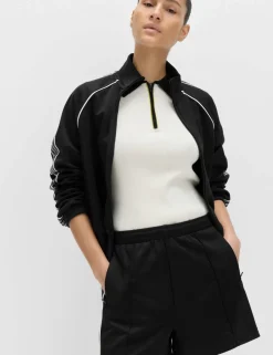 Cotton Rich Tricot Zip Up Track Jacket