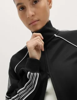 Cotton Rich Tricot Zip Up Track Jacket