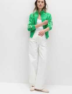Cotton Rich Tricot Zip Up Track Jacket