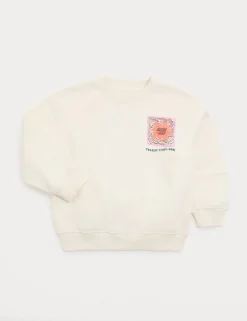 Cotton Rich Tropical Print Sweatshirt (2-8 Yrs)
