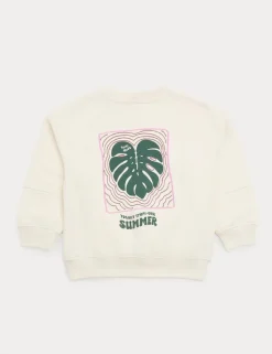 Cotton Rich Tropical Print Sweatshirt (2-8 Yrs)