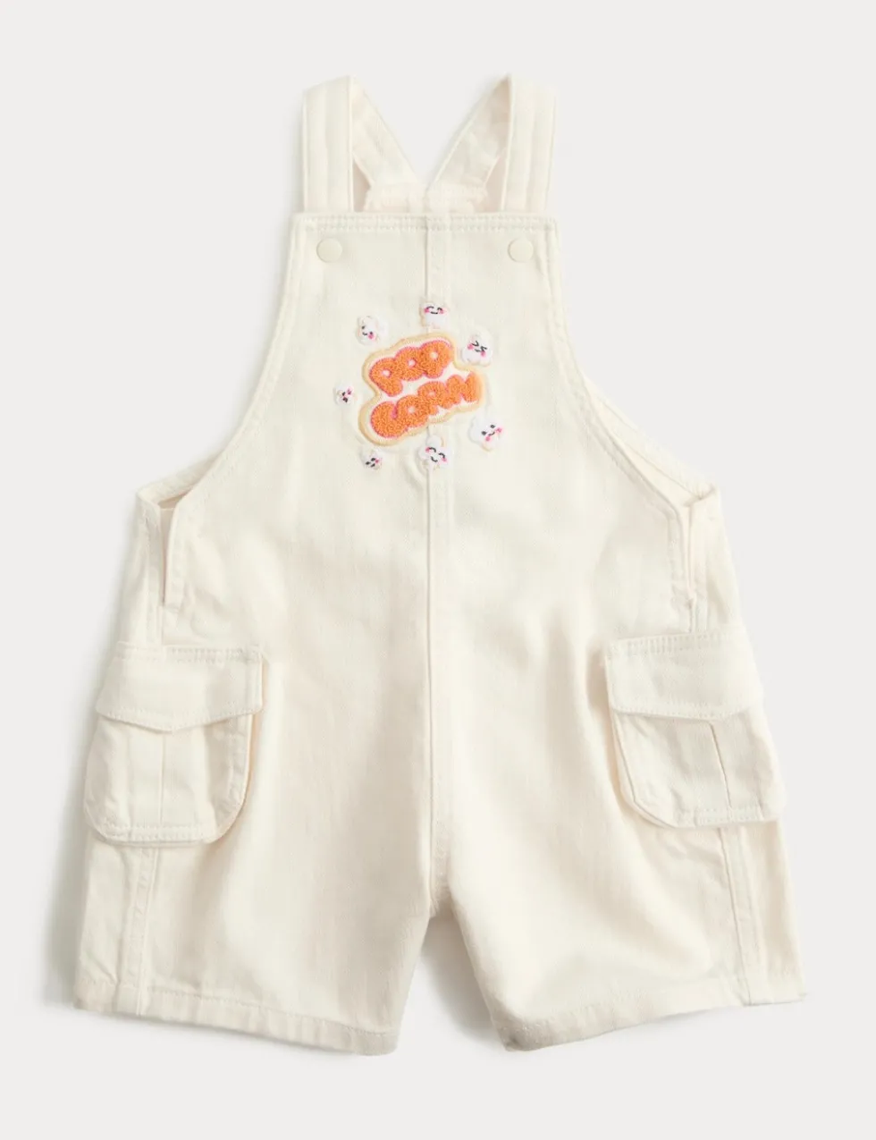 Cotton Rich Twill Popcorn Bibshorts (0-3 Yrs)