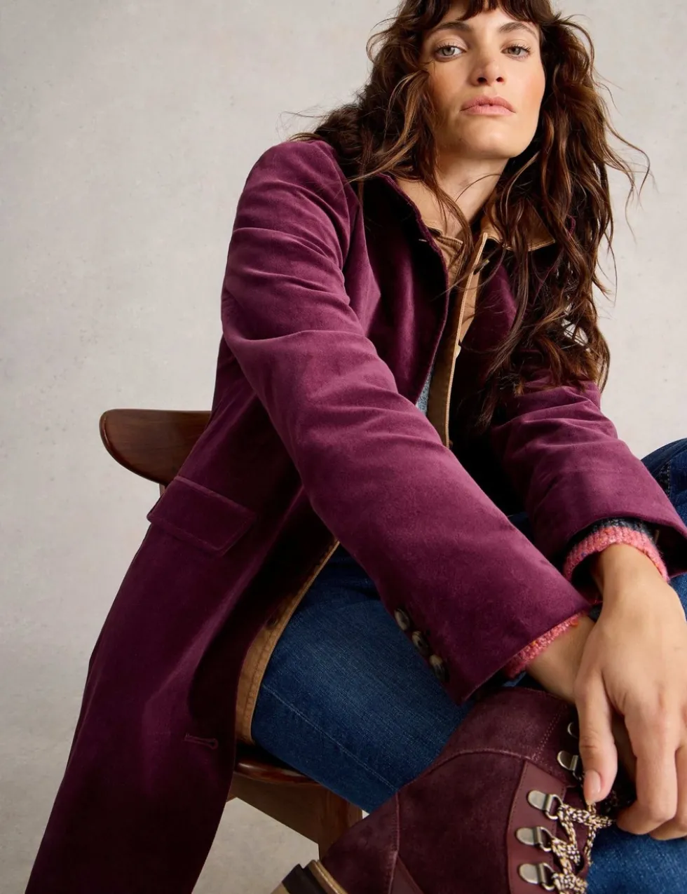 Cotton Rich Velvet Overcoat