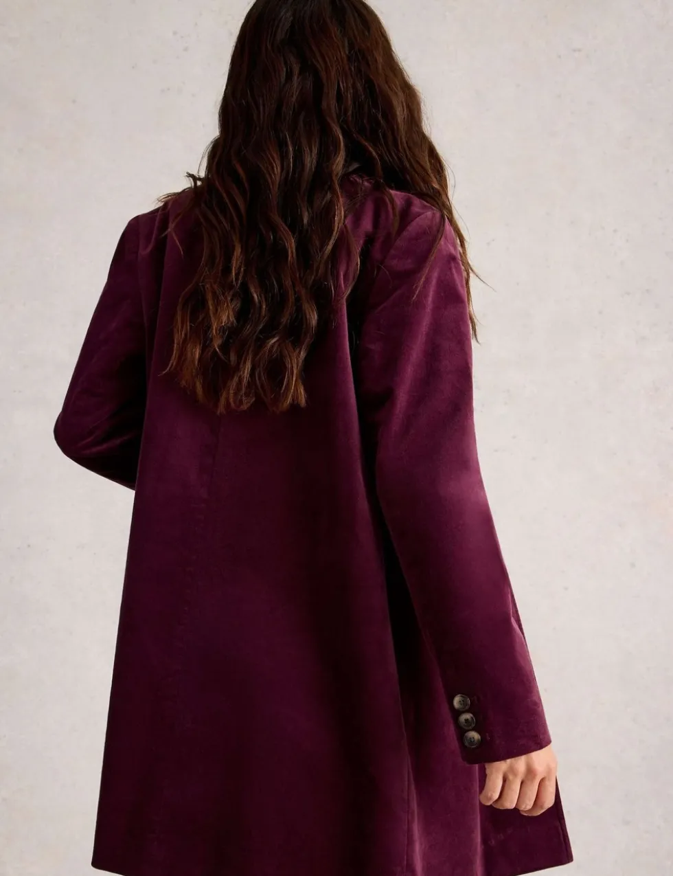 Cotton Rich Velvet Overcoat