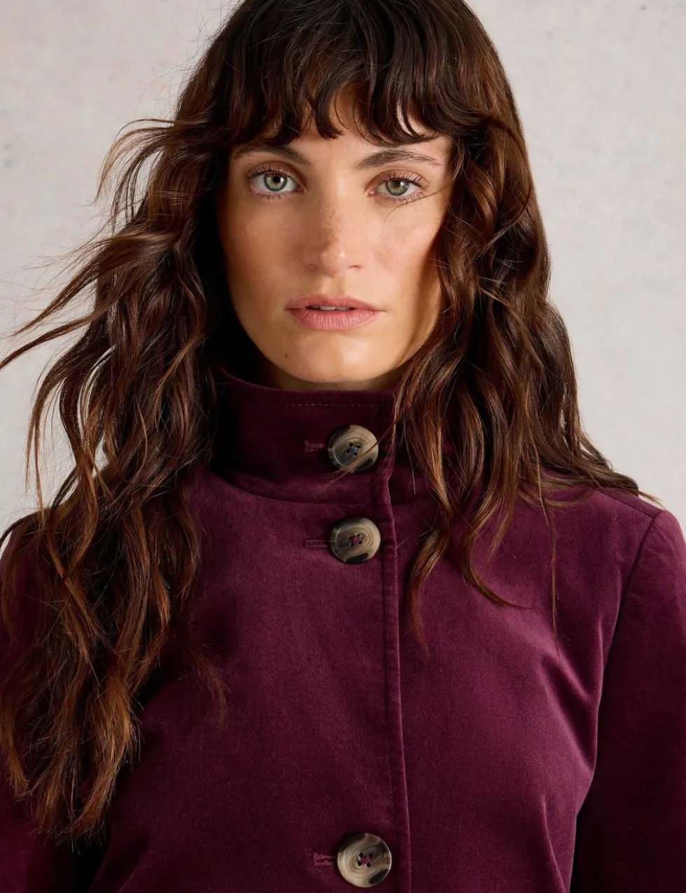 Cotton Rich Velvet Overcoat