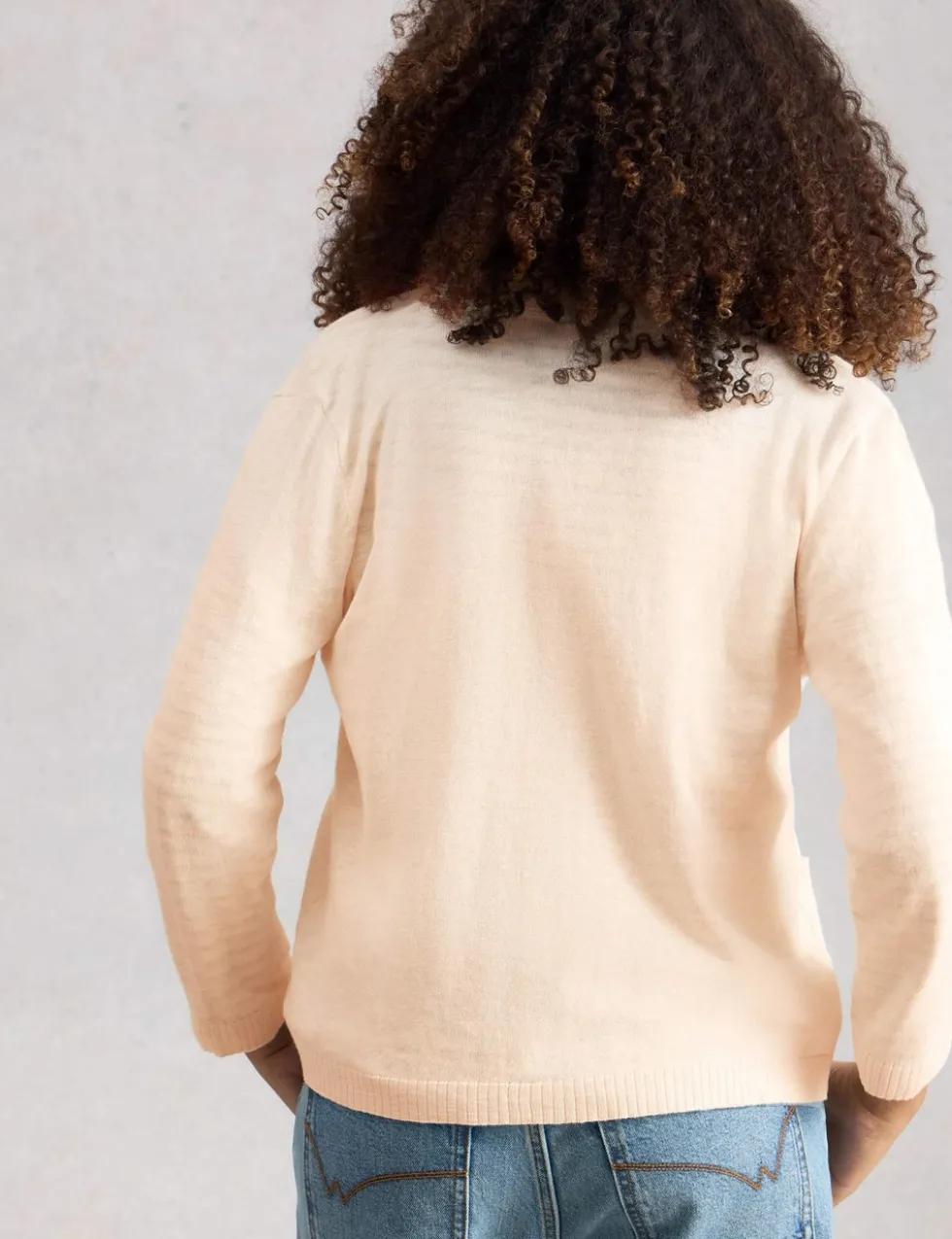 Cotton Rich V-Neck Button Front Cardigan