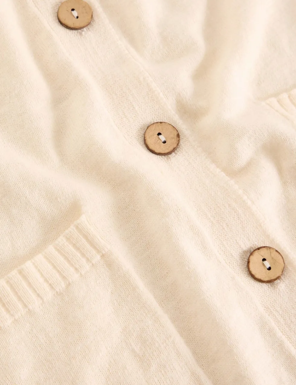 Cotton Rich V-Neck Button Front Cardigan