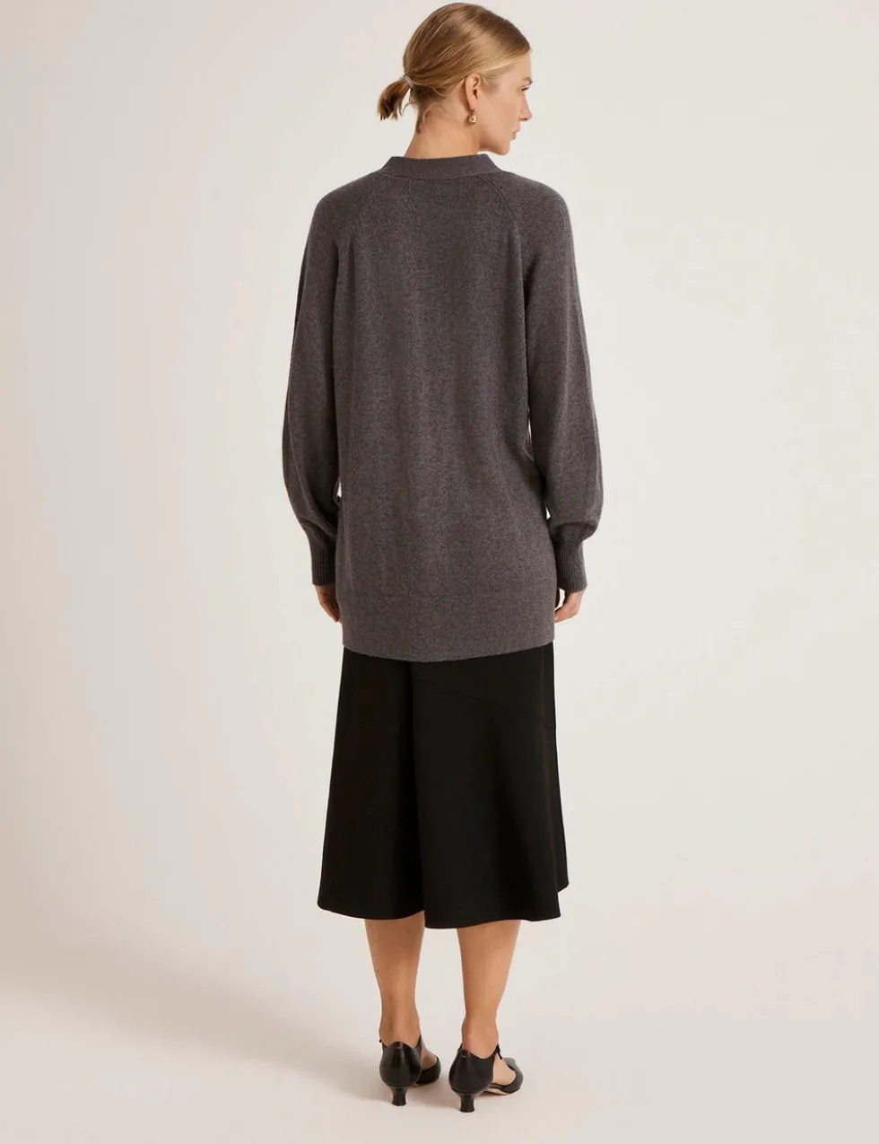 Cotton Rich V-Neck Button Front Cardigan