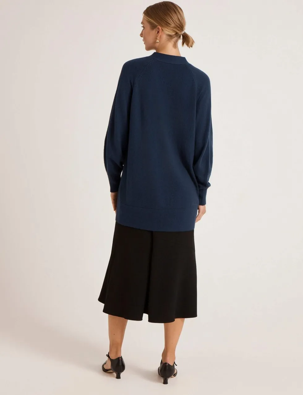 Cotton Rich V-Neck Button Front Cardigan