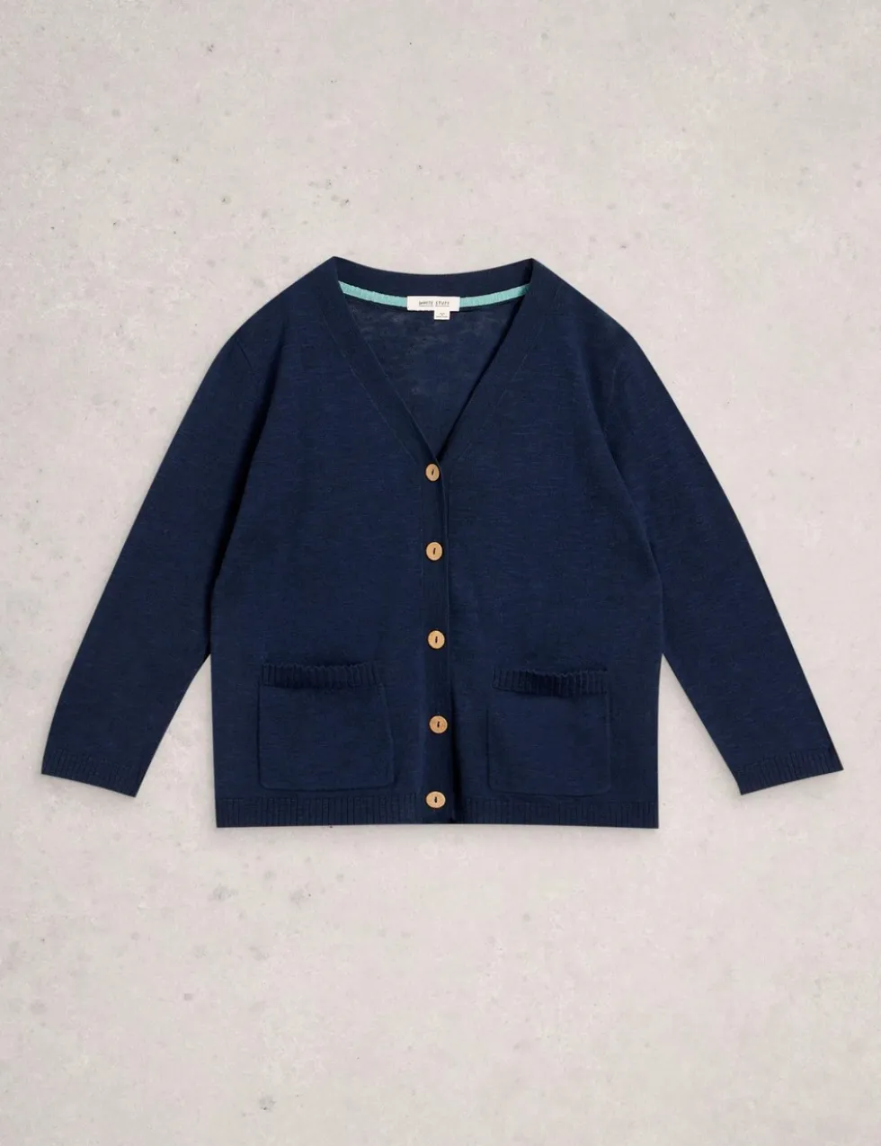 Cotton Rich V-Neck Button Front Cardigan