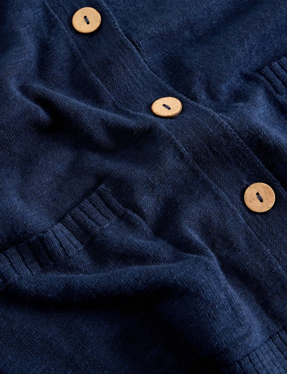 Cotton Rich V-Neck Button Front Cardigan