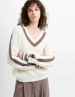 Cotton Rich V-Neck Jumper
