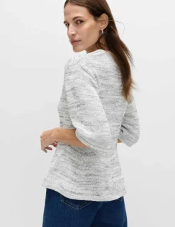 Cotton Rich V-Neck Peplum Slim Fit Cardigan