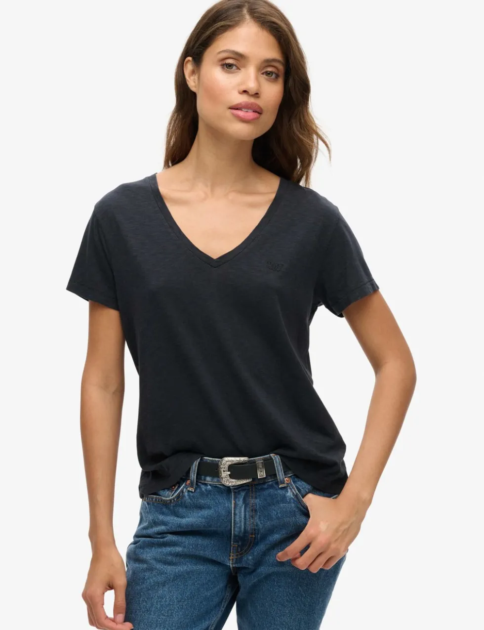 Cotton Rich V-Neck Relaxed T-Shirt