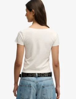 Cotton Rich V-Neck Slim Fit Top