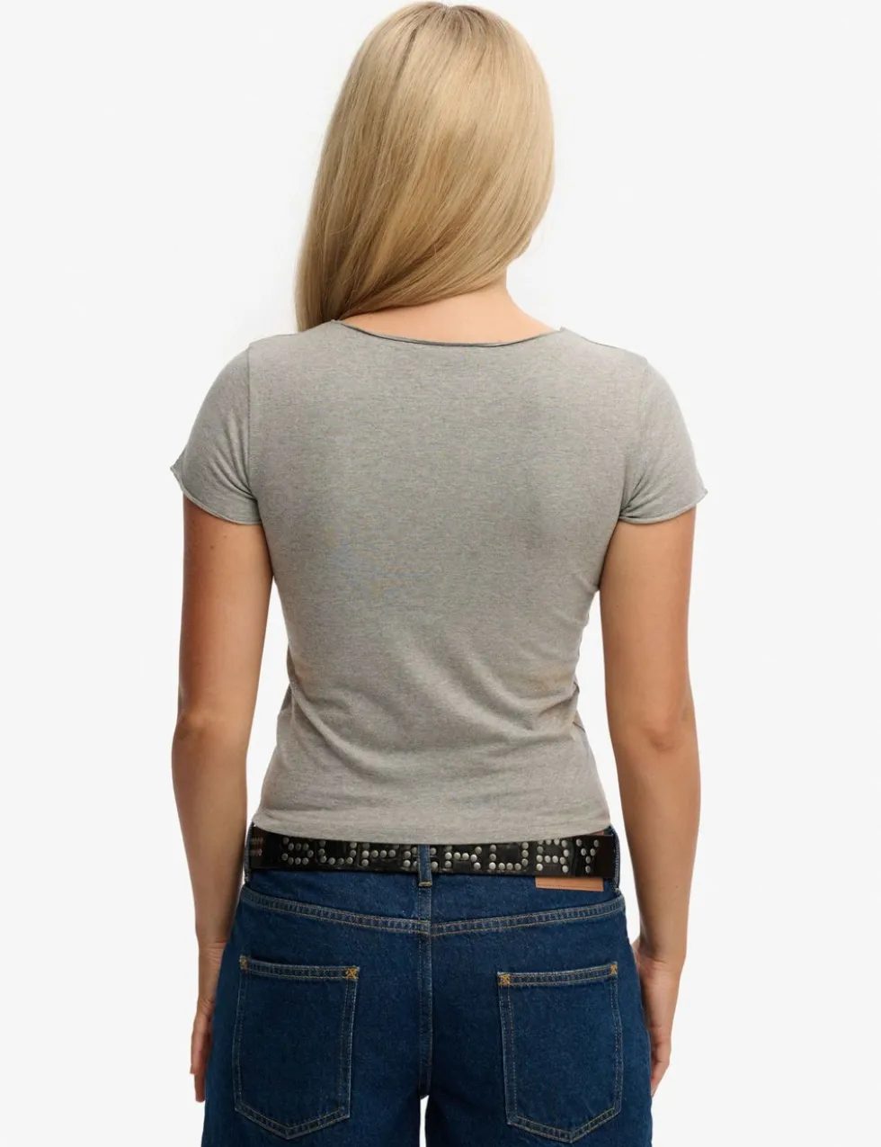 Cotton Rich V-Neck Slim Fit Top