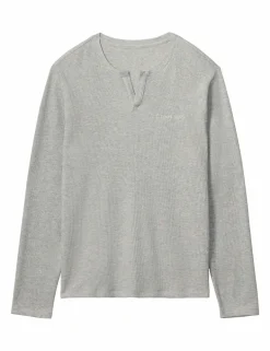 Cotton Rich Waffle Henley Pyjama Top