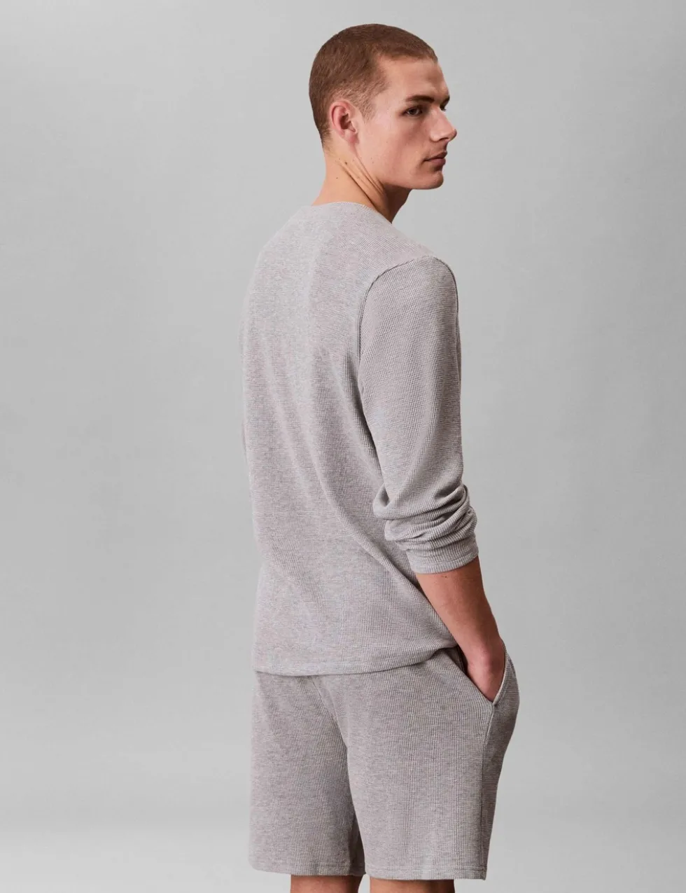 Cotton Rich Waffle Henley Pyjama Top