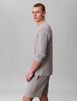Cotton Rich Waffle Henley Pyjama Top