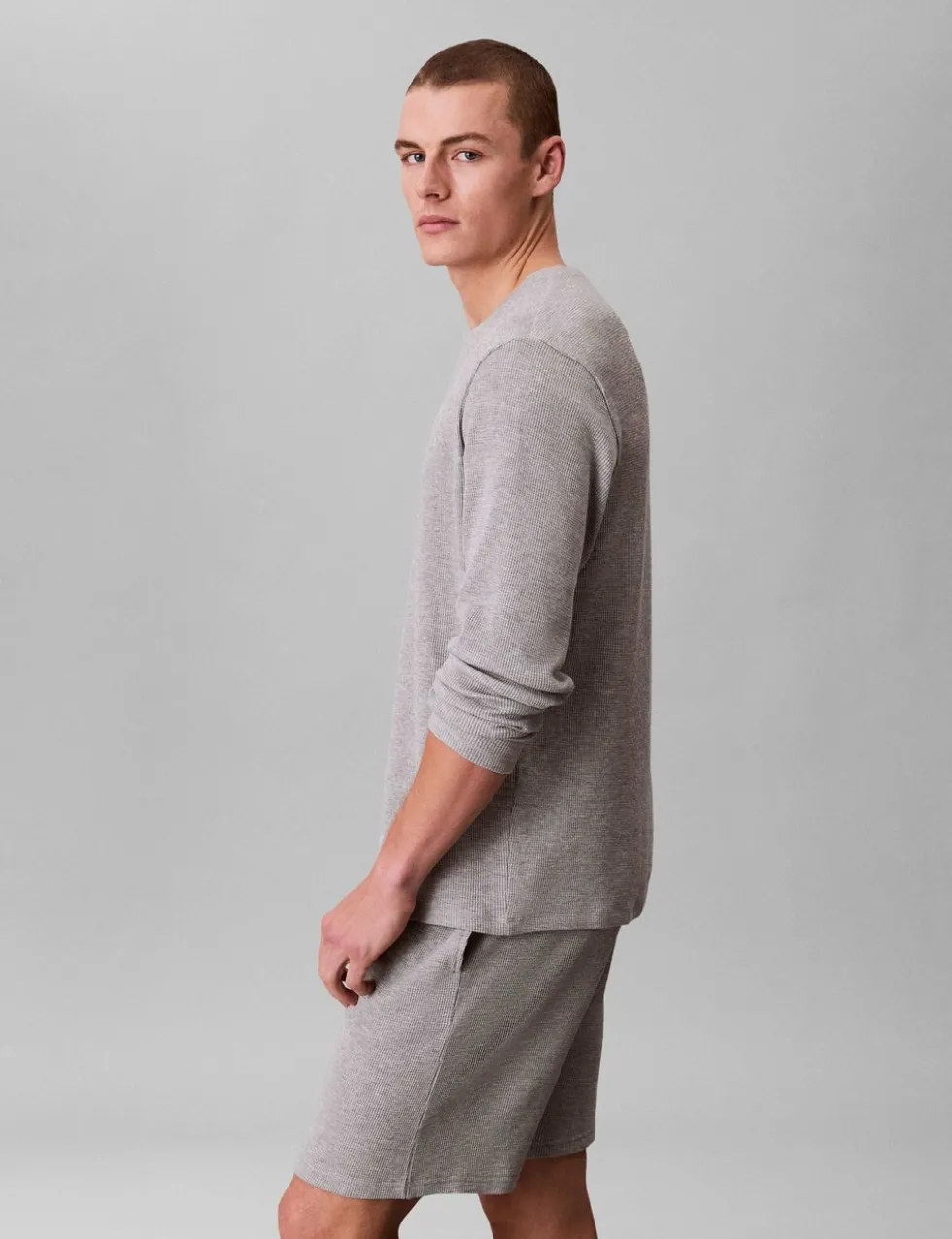 Cotton Rich Waffle Henley Pyjama Top