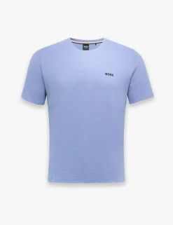 Cotton Rich Waffle Logo Embroidery T-Shirt