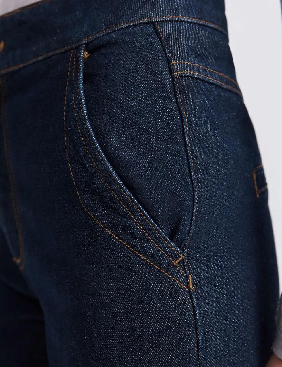 Cotton Rich Wide Leg Ankle Grazer Jeans