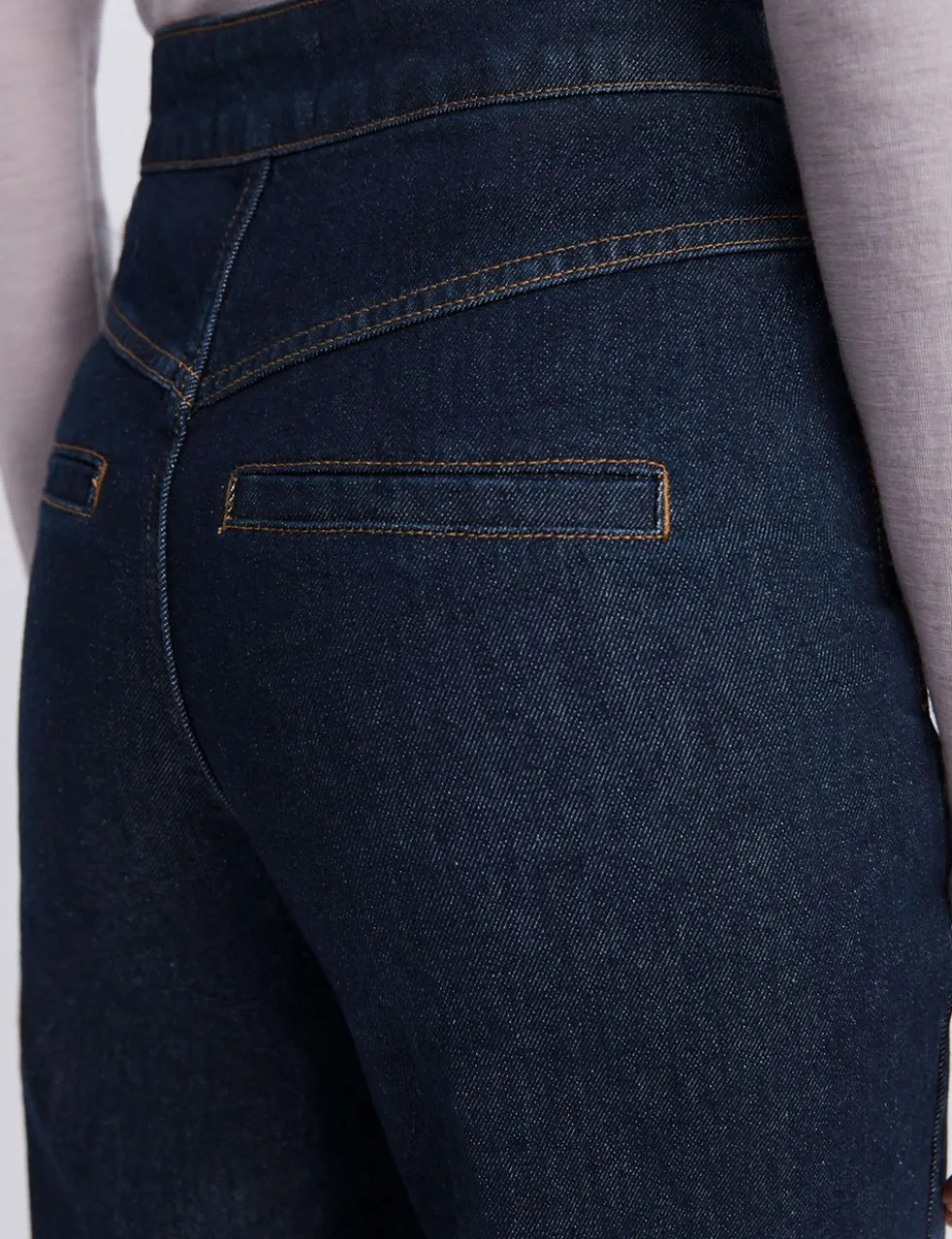 Cotton Rich Wide Leg Ankle Grazer Jeans