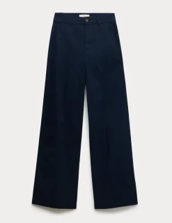 Cotton Rich Wide Leg Chinos