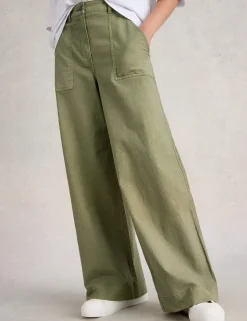 Cotton Rich Wide Leg Chinos
